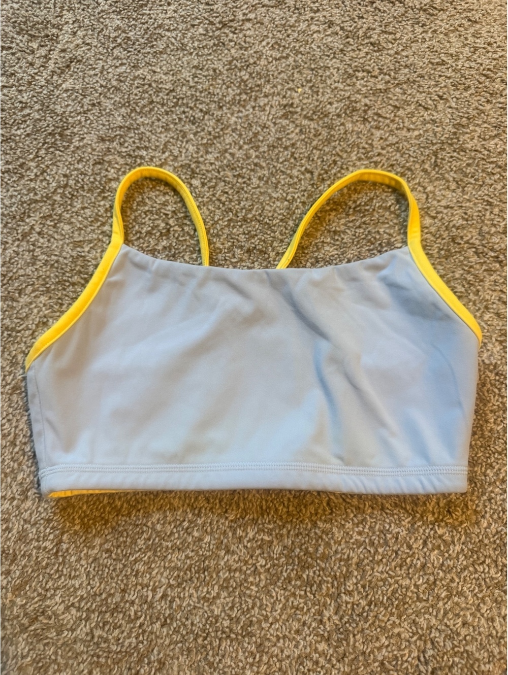 Buffbunny Collection Reversible Sports Bra Small Yellow and Light Blue